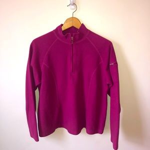 L.L. Bean Women’s Pink Fleece Quarter Zip Size Large